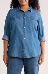 DR2 by Daniel Rainn Western Long Sleeve Denim Shirt