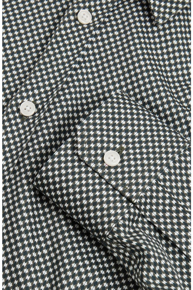 Jozef Print Cotton Button-Up Shirt, Alternate, color, KHAKI