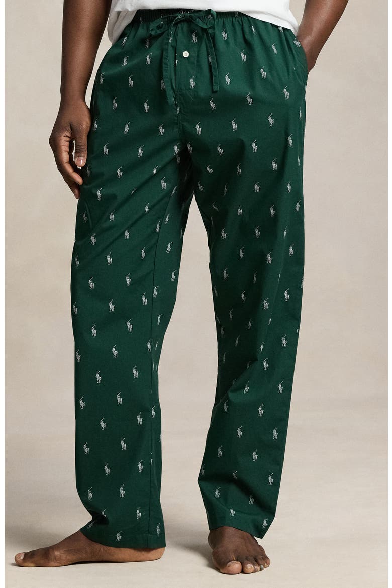 Pony Print Pajama Pants, Alternate, color, COLLEGE GREEN/ NEVIS AOPP