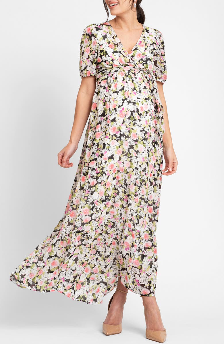 Seraphine Floral Maternity/Nursing Maxi Dress, Main, color,