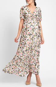 Seraphine Floral Maternity/Nursing Maxi Dress