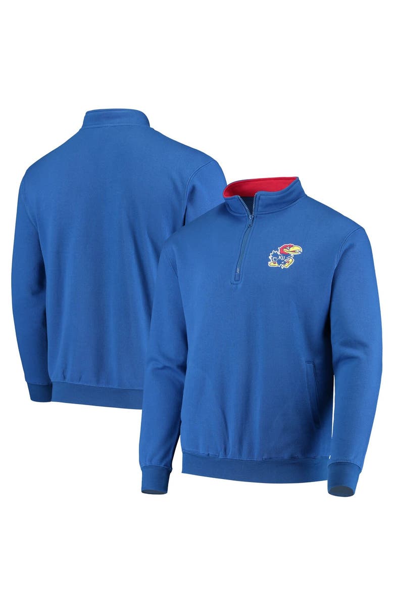 COLOSSEUM Men's Colosseum Royal Kansas Jayhawks Tortugas Logo Quarter-Zip Jacket, Main, color, Royal