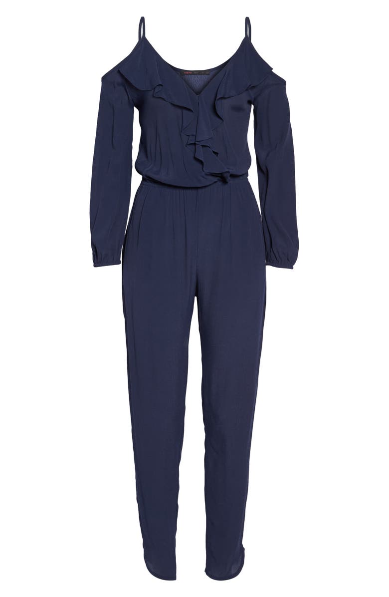 Fraiche by J Cold Shoulder Jumpsuit, Alternate, color,