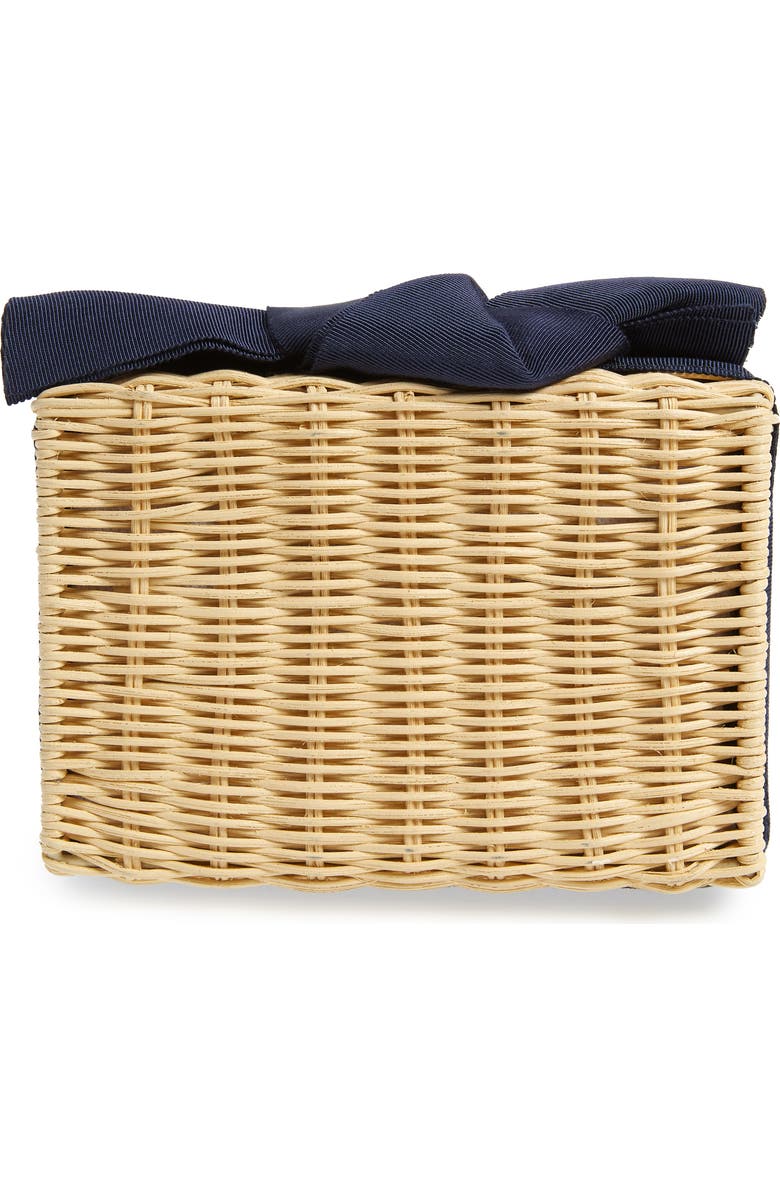 Pamela Munson Woven Rattan Clutch, Main, color,