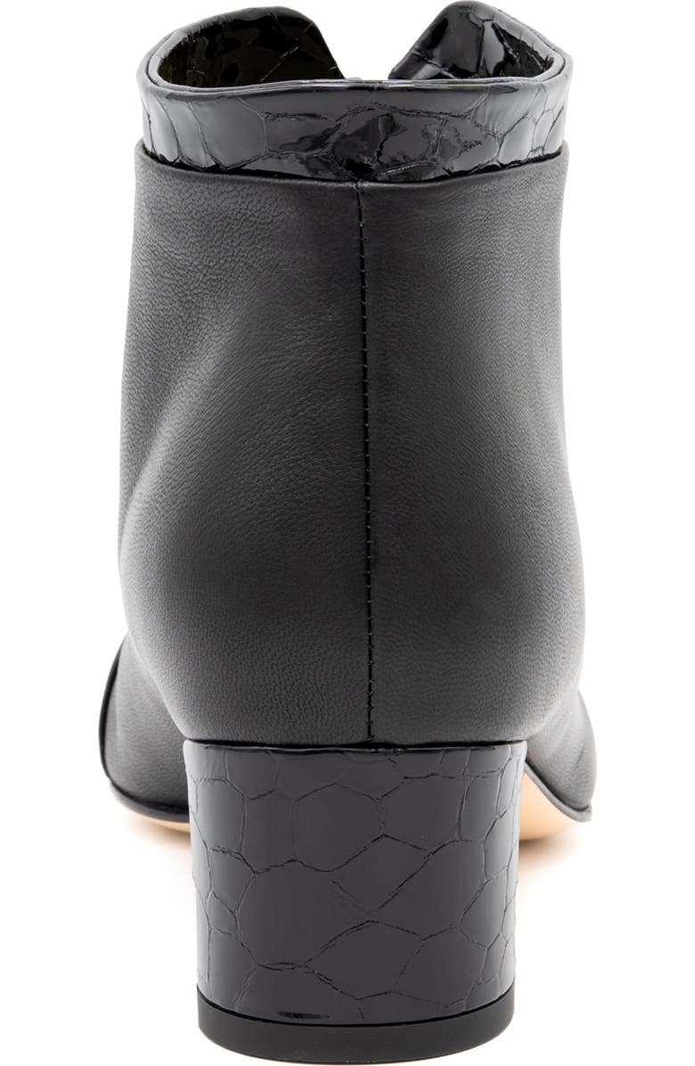 Amalfi by Rangoni Petronio Pointed Cap Toe Bootie, Alternate, color, Black Parmsoft Black Coretta