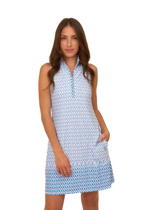 Cabana Life 1/4 Zip Sleeveless Sport Dress In Seaside