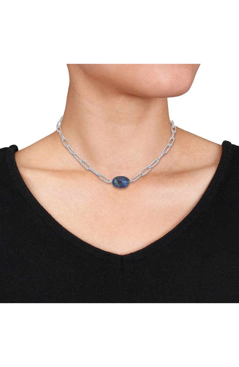 DELMAR Black Freshwater Pearl Necklace, Alternate, color, 