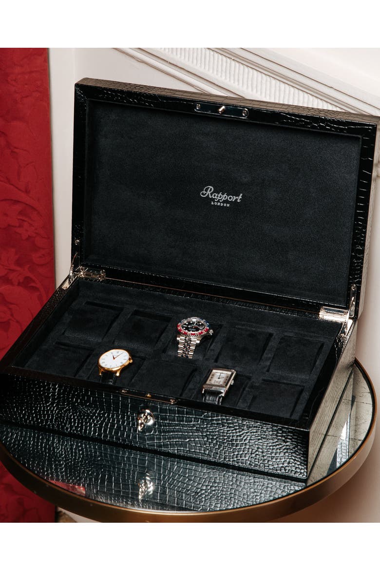 BROMPTON TEN WATCH BOX, Alternate, color, Black