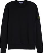 Stone Island Compass Logo Patch Cotton Crewneck Sweatshirt