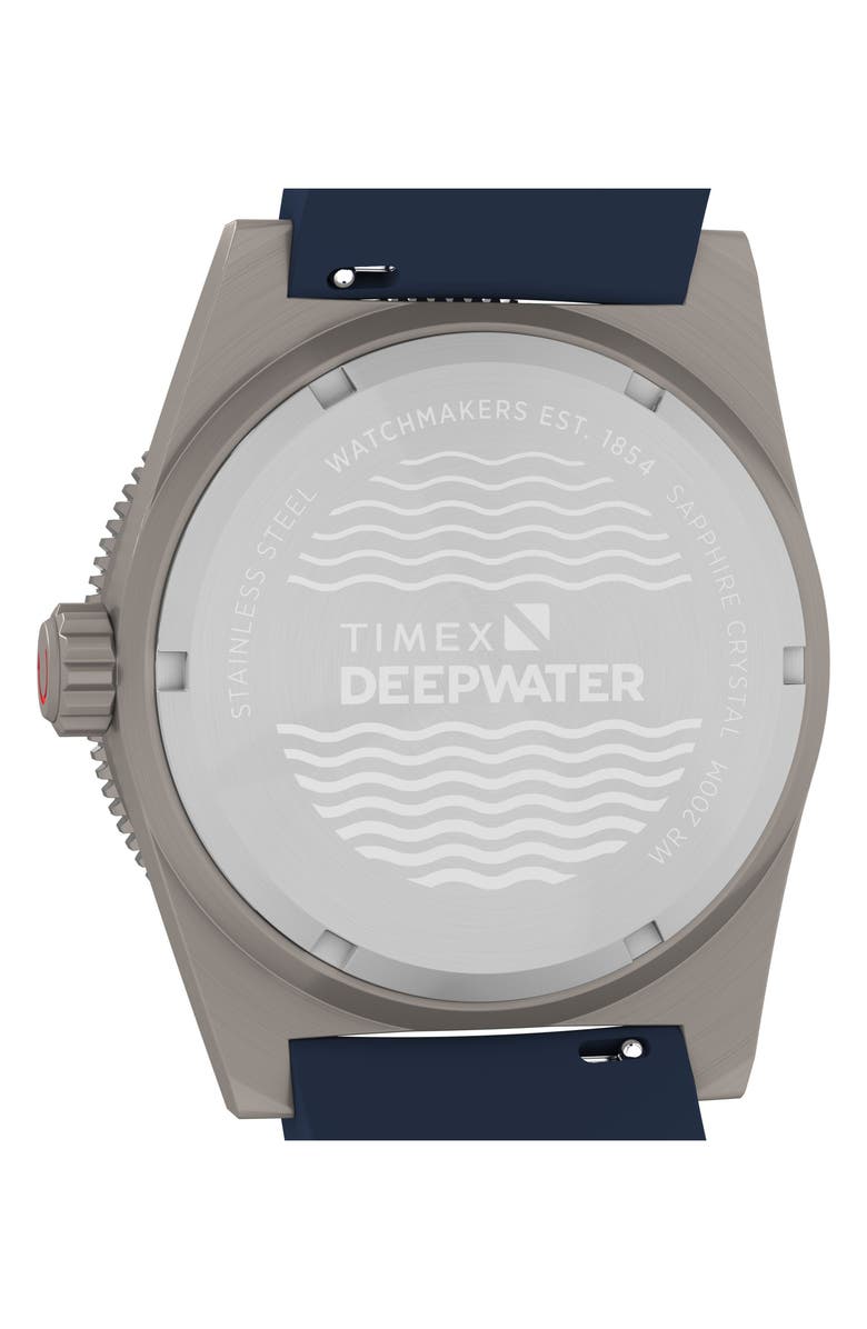 Timex<sup>®</sup> Deepwater Reef GMT Synthetic Strap Watch, 41mm, Alternate, color, Blue