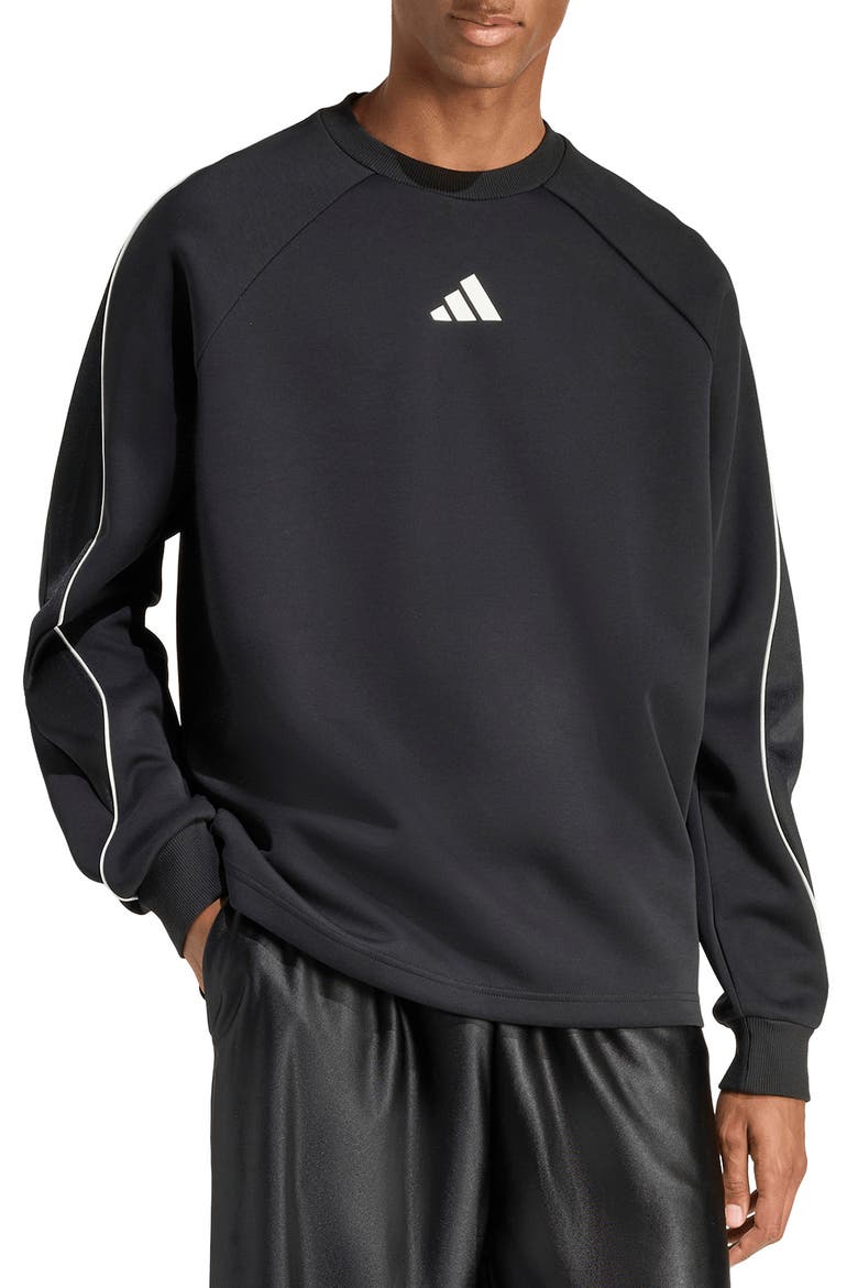 Stadium Crewneck Sweatshirt, Main, color, BLACK/ OFF WHITE