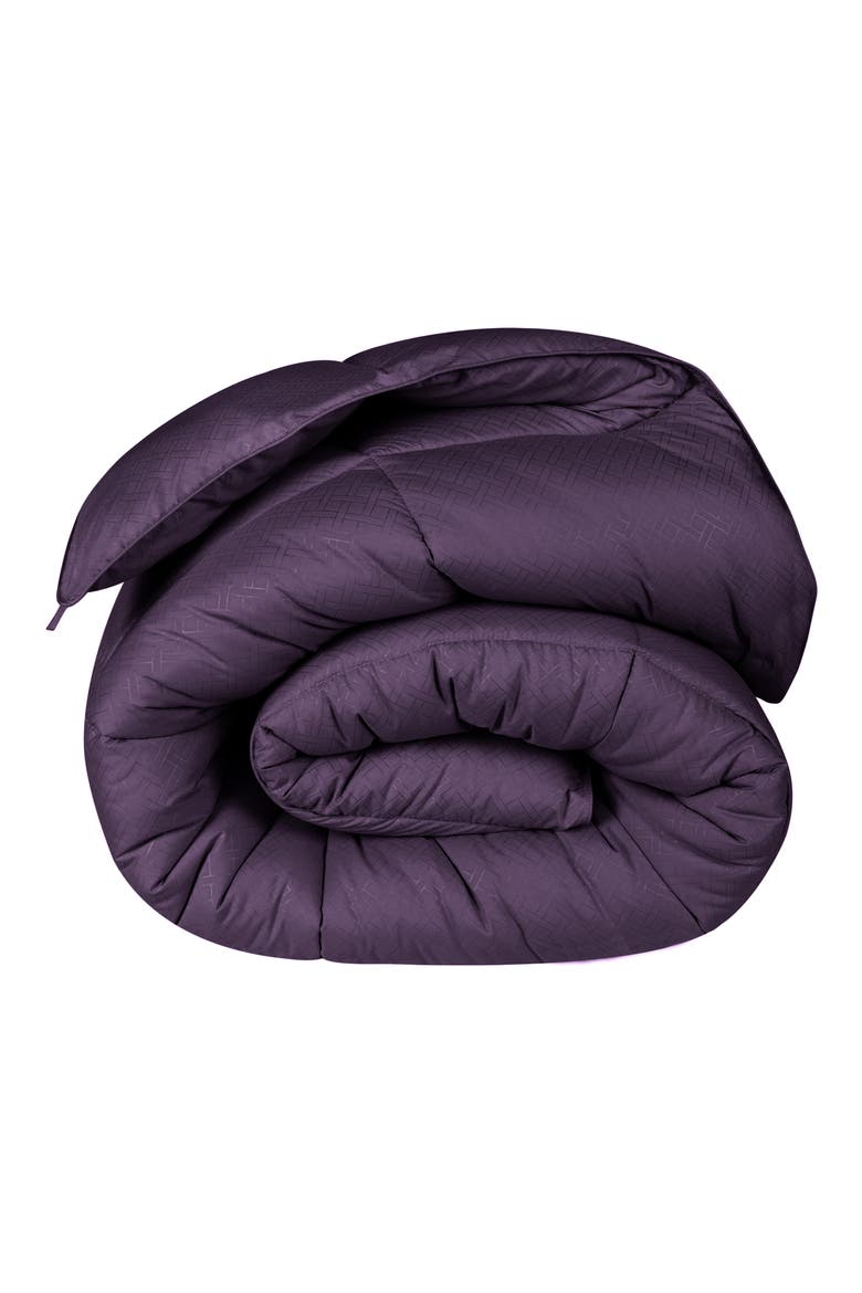 Reversible Down Alternative Comforter, Main, color, PLUM