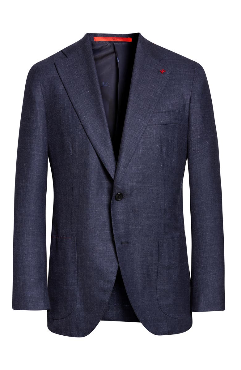 ISAIA Marechiaro Wool & Cashmere Blend Soft Sport Coat, Alternate, color, Blue