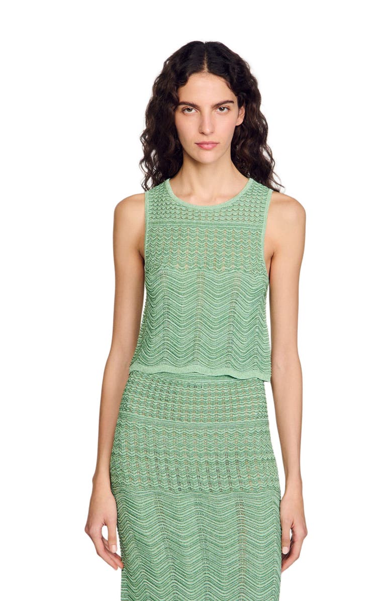 SANDRO Decorative knit top, Main, color, 