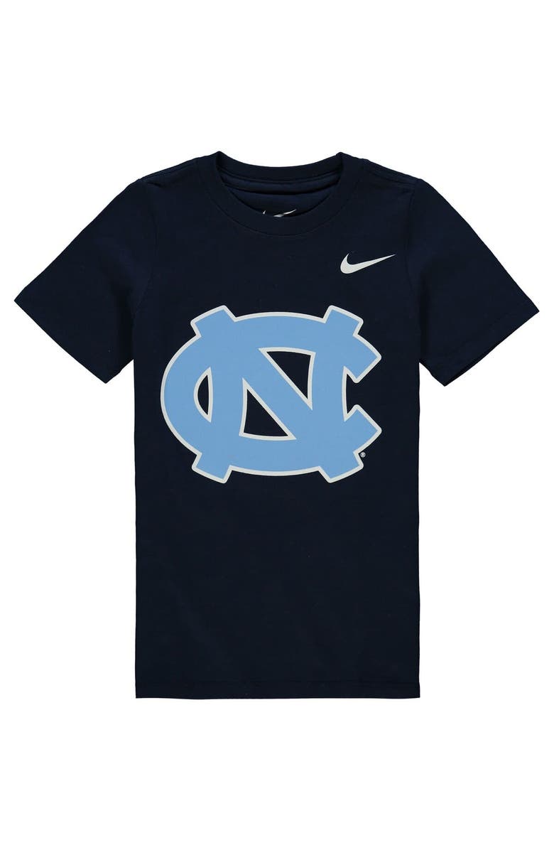 Nike Preschool Nike Navy North Carolina Tar Heels Logo T-Shirt, Main, color, Navy