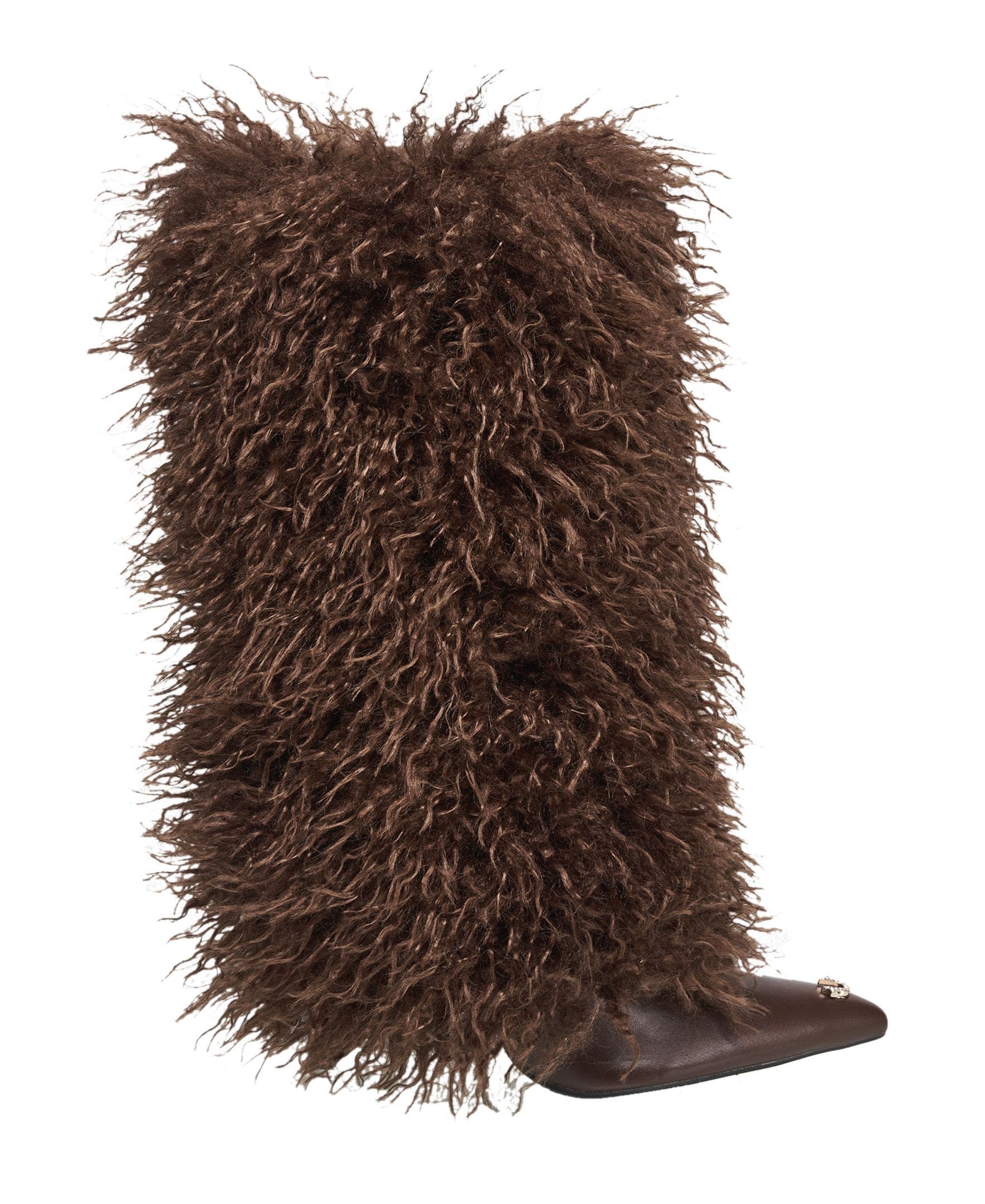 Carter Faux Fur Boot, Alternate, color, Chocolate
