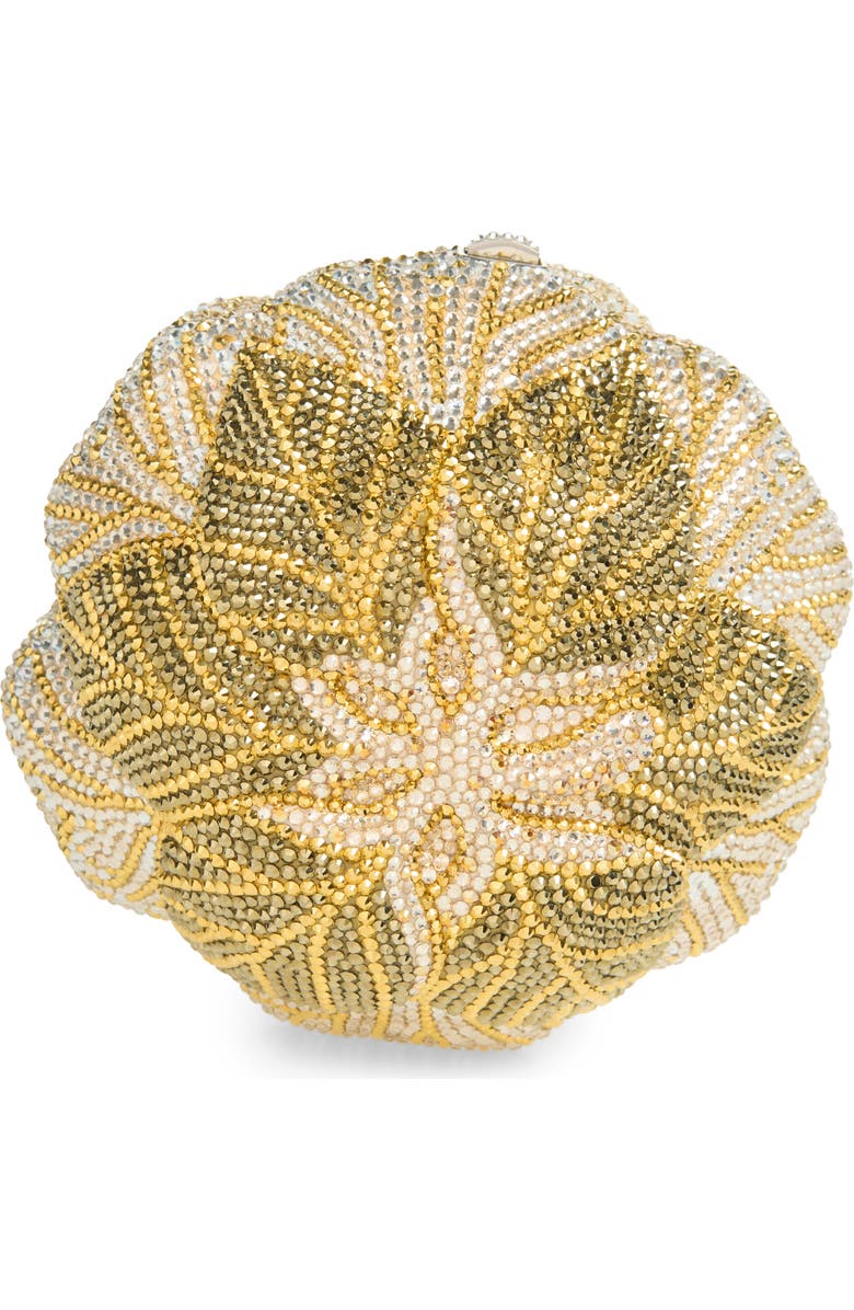 JUDITH LEIBER COUTURE Magnolia Crystal Minaudière, Alternate, color, Silver Rhine Multi