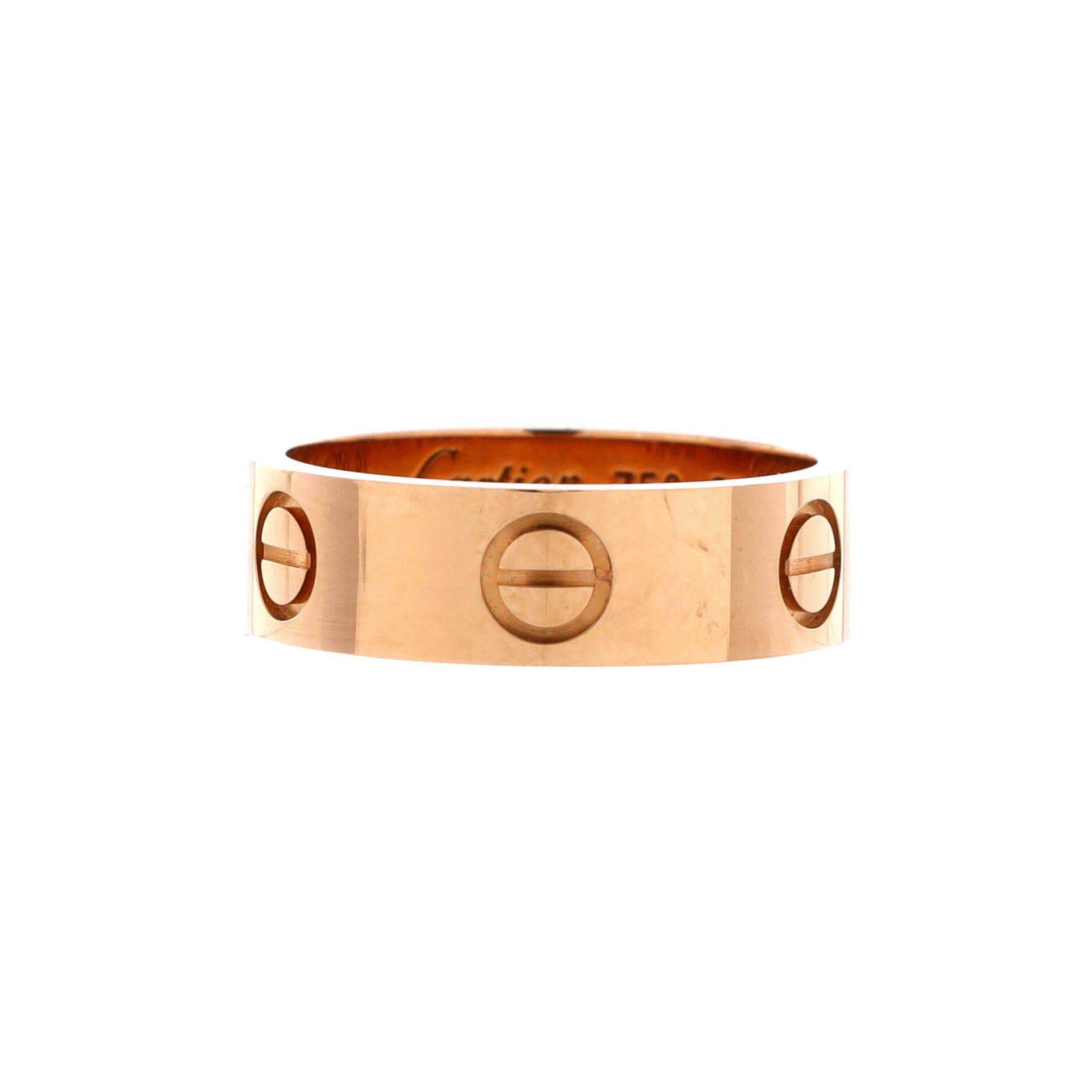 Love Band Ring 18K Rose Gold, Main, color, Metallic Gold