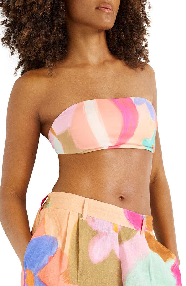 Vitamin A<sup>®</sup> Nala Bandeau Bikini Top, Alternate, color, In Bloom Color Block