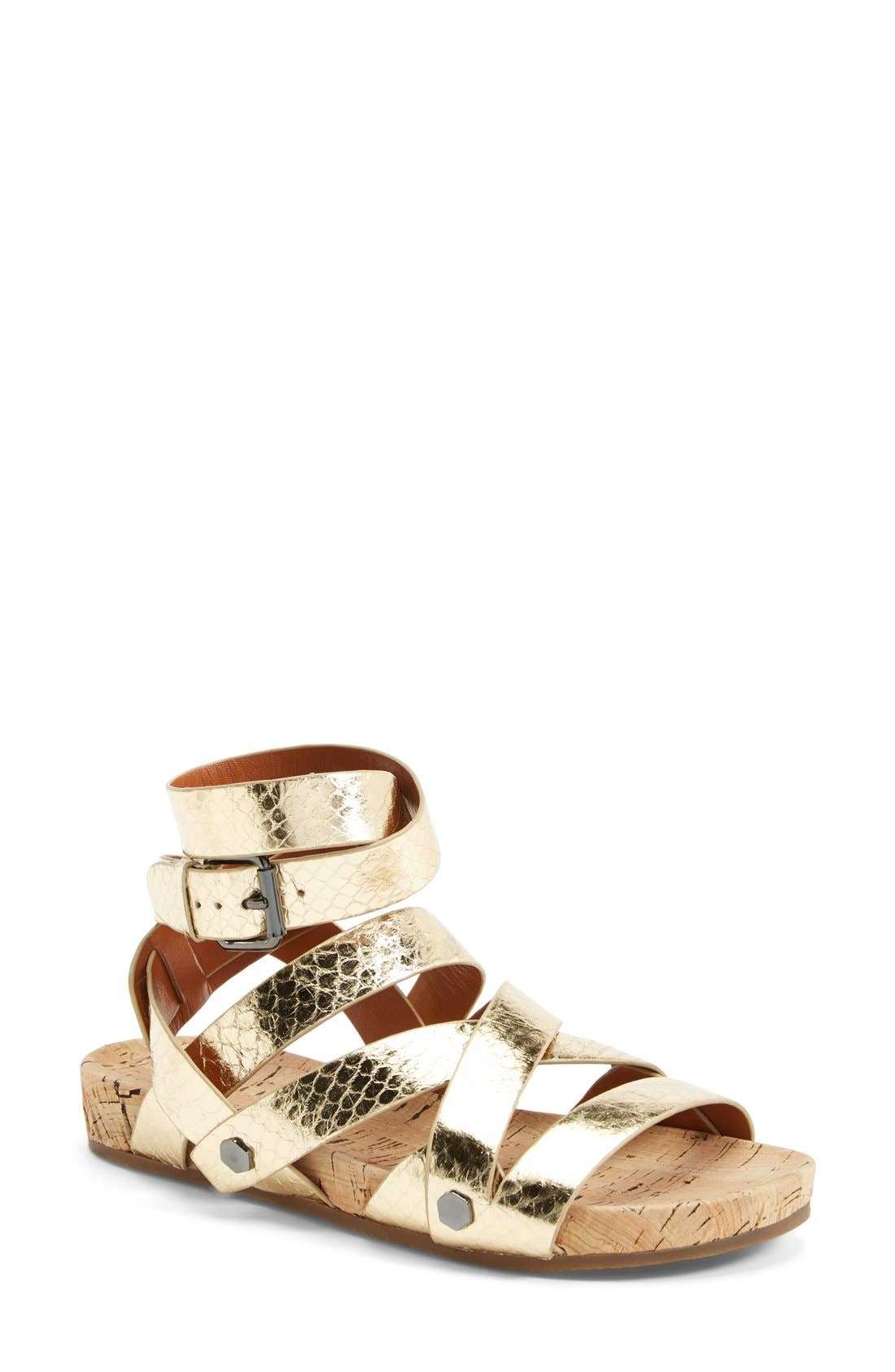 'Tristen' Sandal, Main, color, GOLD