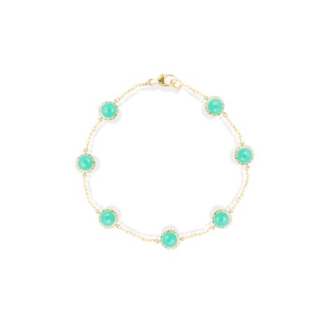 Found Cabochon Station Bracelet