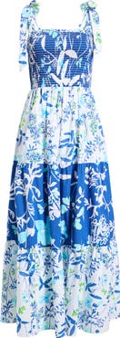 Lilly Pulitzer® Athyn Smocked Tie Strap Maxi Dress
