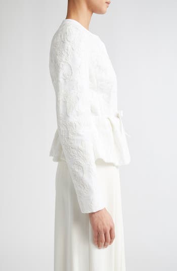 Jacquard Peplum Jacket