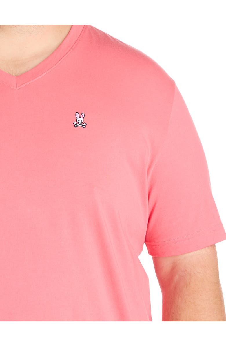 Psycho Bunny Big & Tall V-Neck T-Shirt, Alternate, color, Rubi Quartz