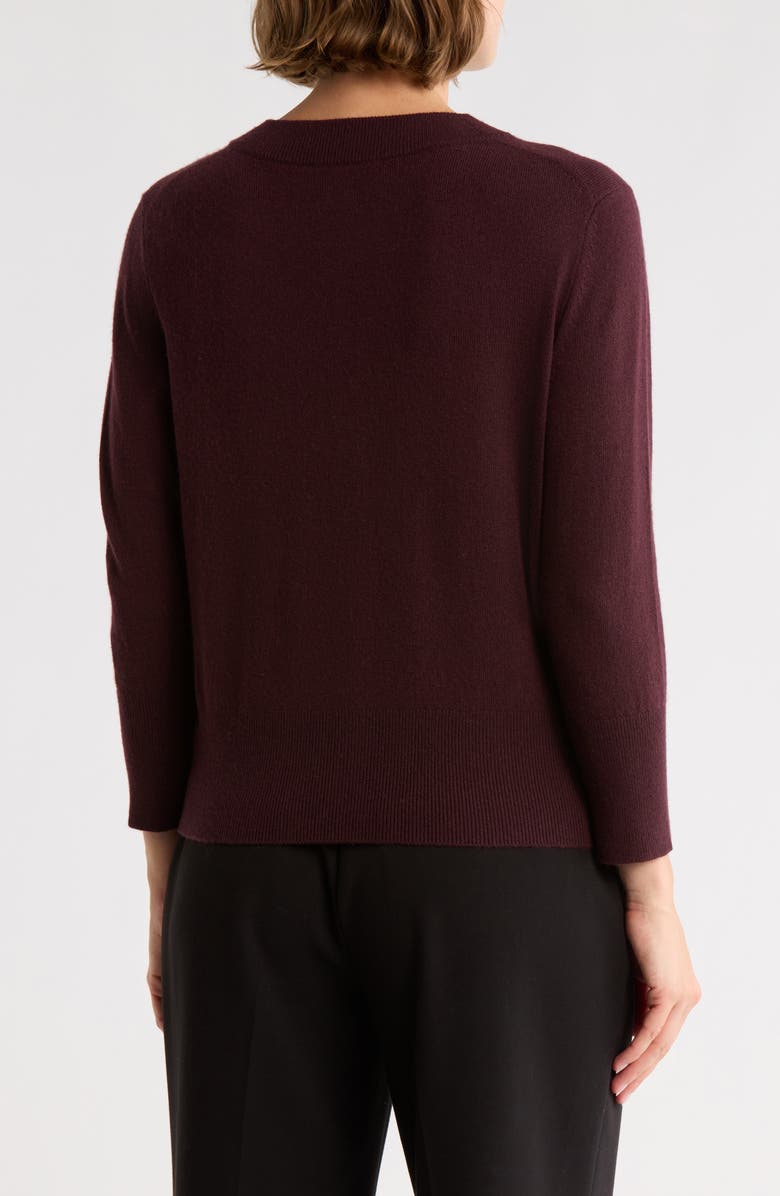 Vince Wool Blend Shrunken Cardigan, Alternate, color, Cherry Night