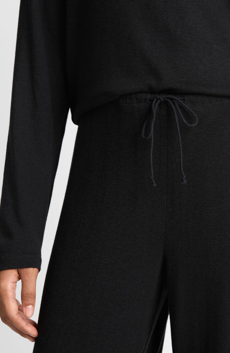 Vince Tie Waist Knit Lounge Pants, Alternate, color, Black