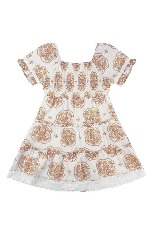 Shop Levi's® Kids' Button Front Tiered Dress In Gardenia