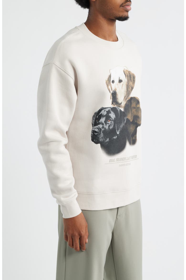 Forever Graphic Sweatshirt, Alternate, color, CREAM