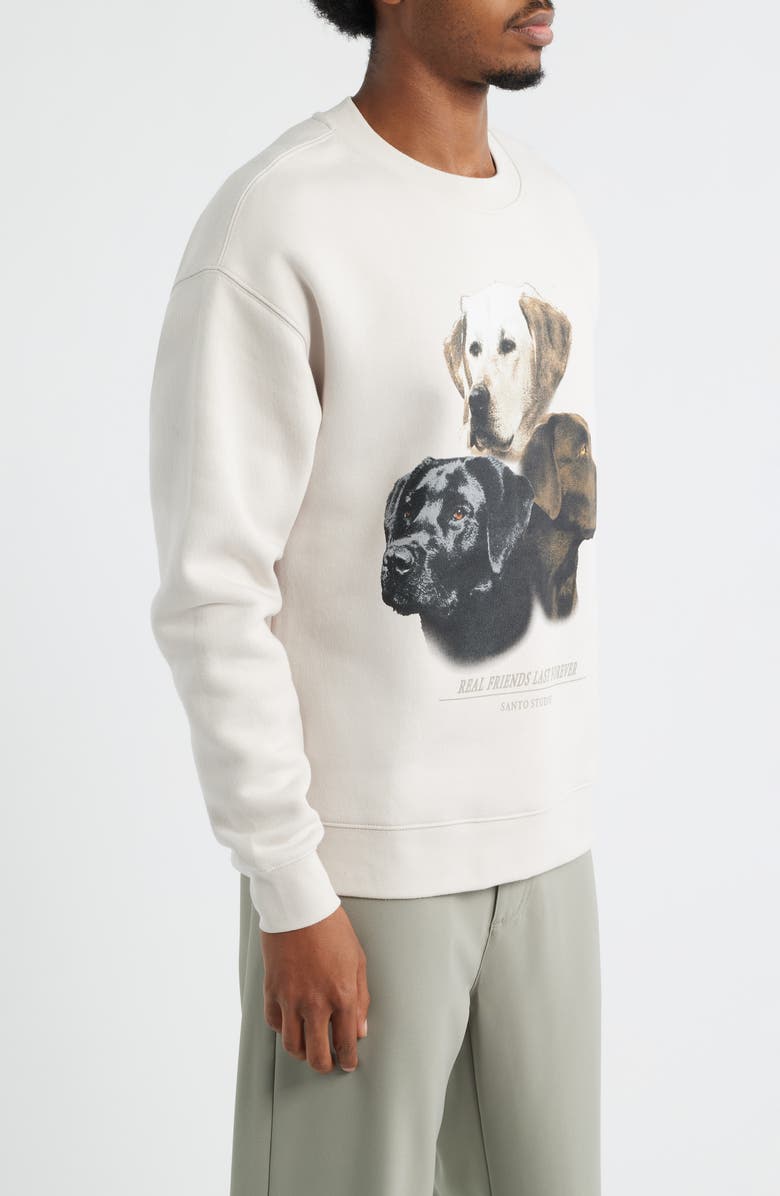 SANTO STUDIO Forever Graphic Sweatshirt, Alternate, color, Cream