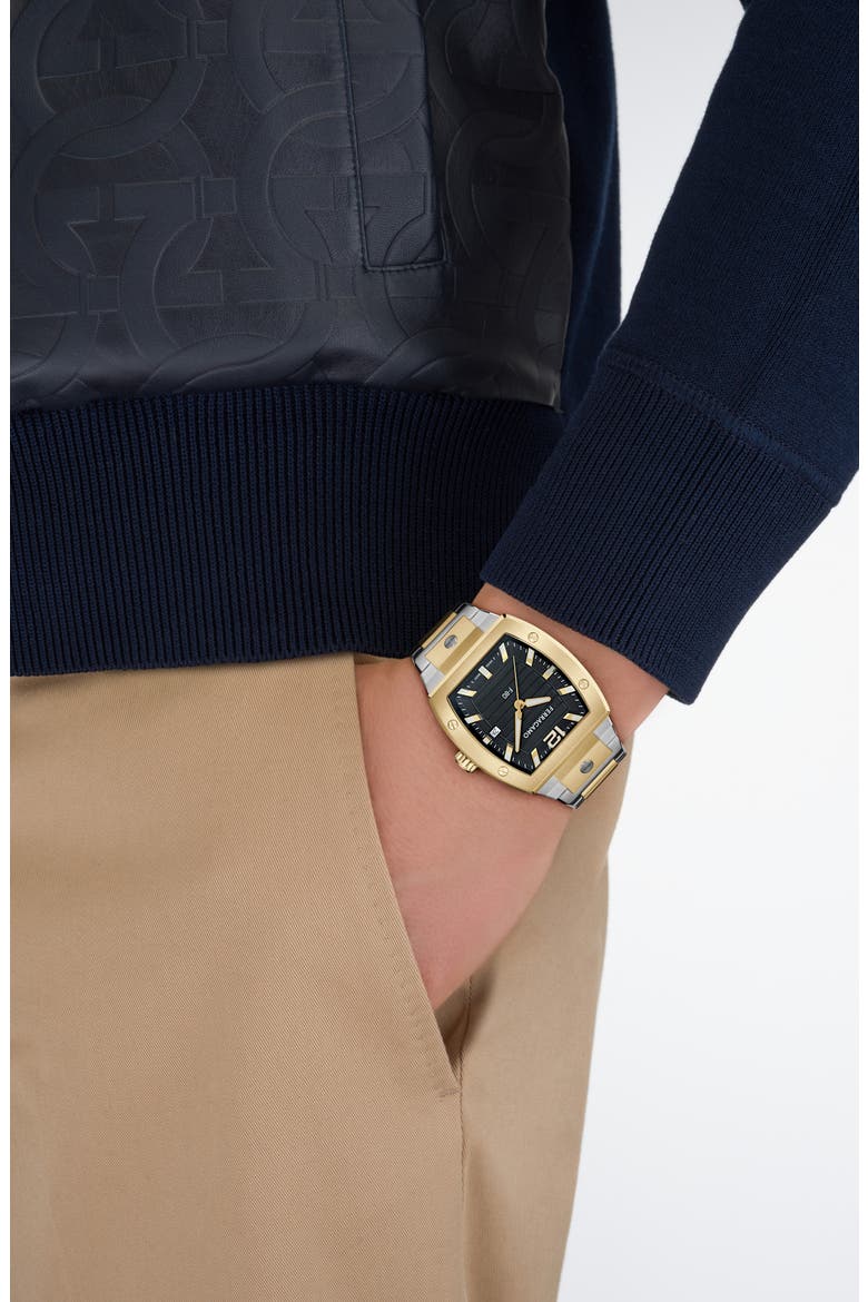 F-80 Tonneau Two-Tone Bracelet Watch, 42mm, Alternate, color, TWO TONE