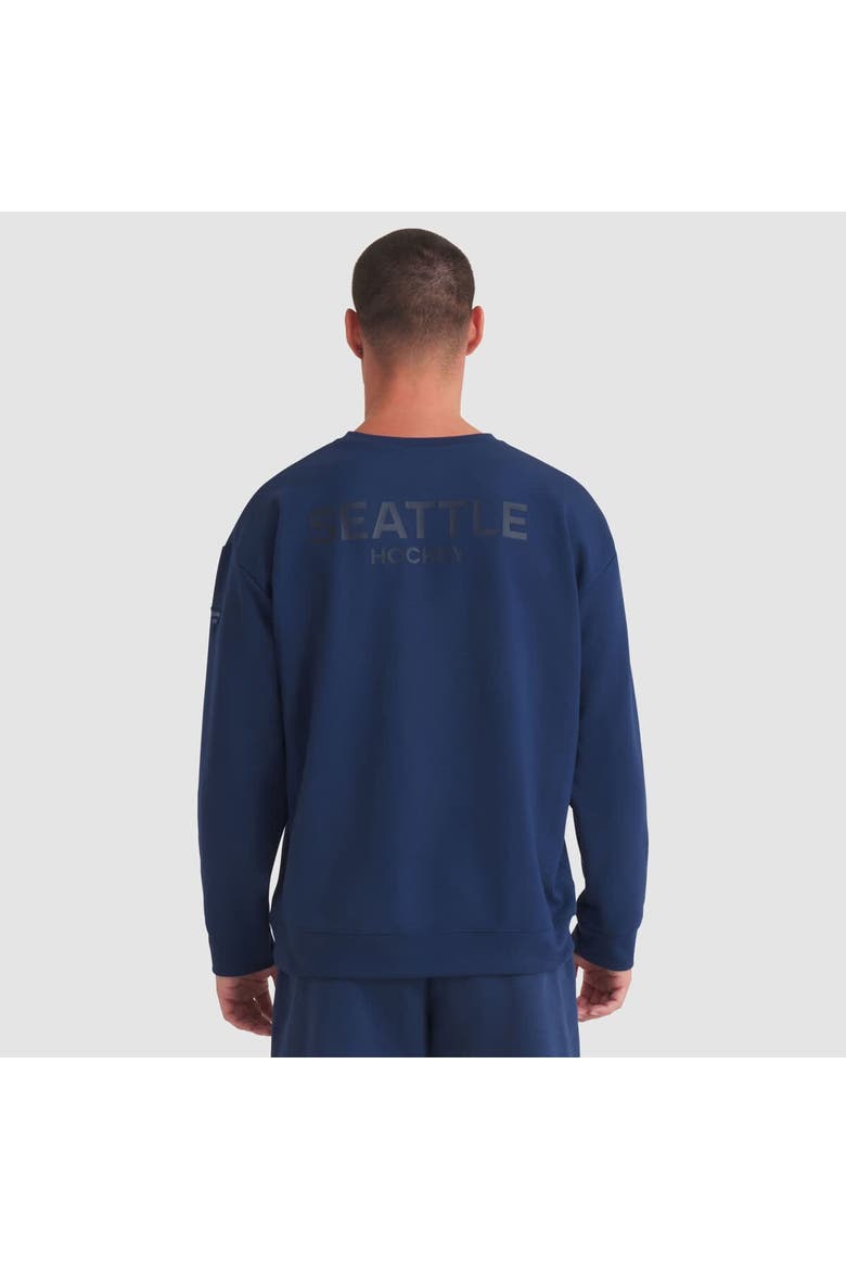 Men's Fanatics Deep Sea Blue Seattle Kraken Authentic Pro Road Tri-Blend Sweatshirt, Alternate, color, Navy