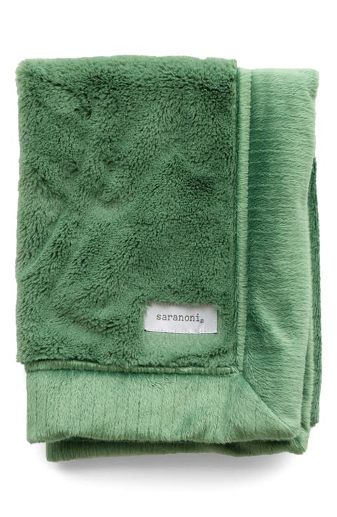 Lush Mini Faux Fur Receiving Blanket (Baby)