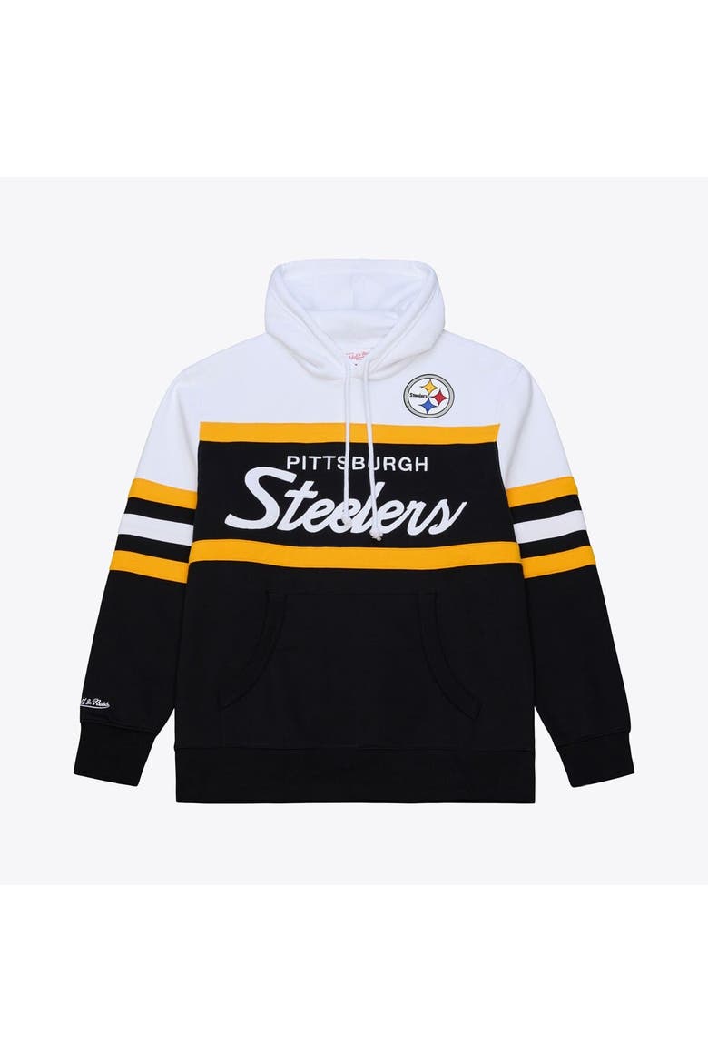 Men's Black Mitchell & Ness  Pittsburgh Steelers Head Coach Hoodie, Main, color, Black