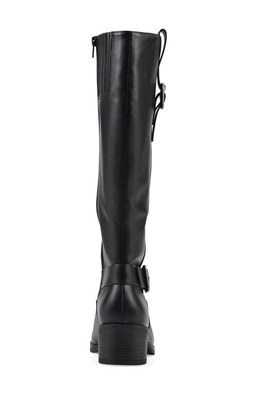 White Mountain Footwear Calzone Knee High Boot In Black