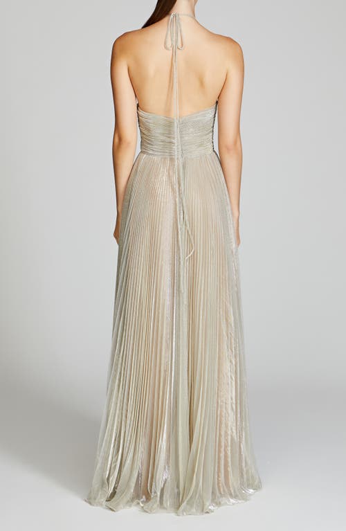 HALSTON HALSTON MARISOL METALLIC GOWN 
