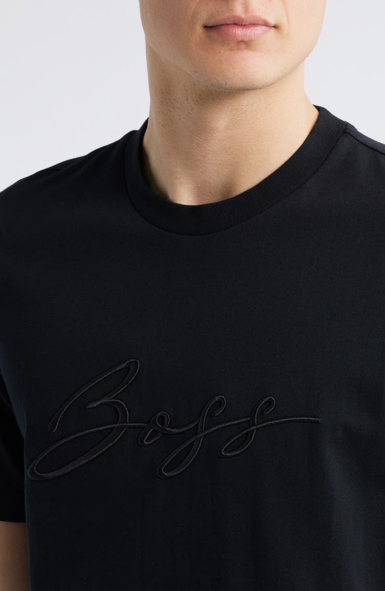 BOSS Thompson Logo Embroidered Cotton Graphic T-Shirt, Alternate, color, 