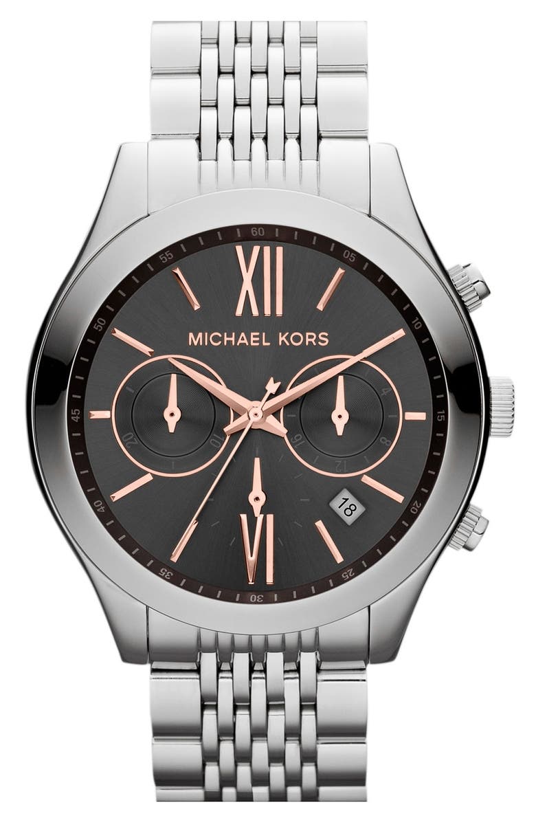 MICHAEL Michael Kors Michael Kors 'Brookton' Chronograph Bracelet Watch, 42mm, Main, color, 