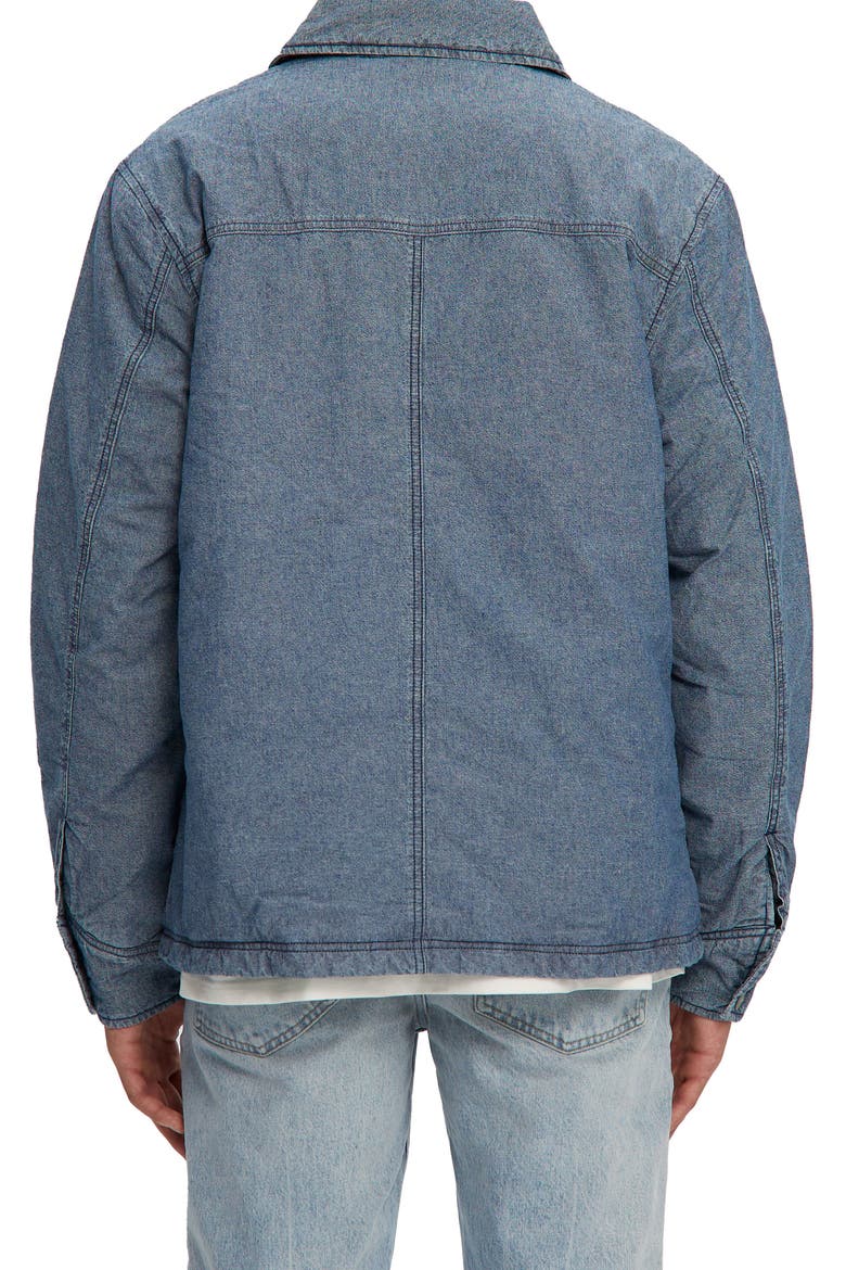 Archie Denim Puffer Shirt Jacket, Alternate, color, LT. INDIGO