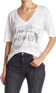 GO COUTURE Deep V-Neck Boyfriend Tee