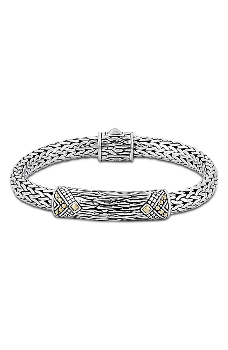 SAMUEL B. Woven Sterling Silver Bracelet, Main, color, Silver And Gold