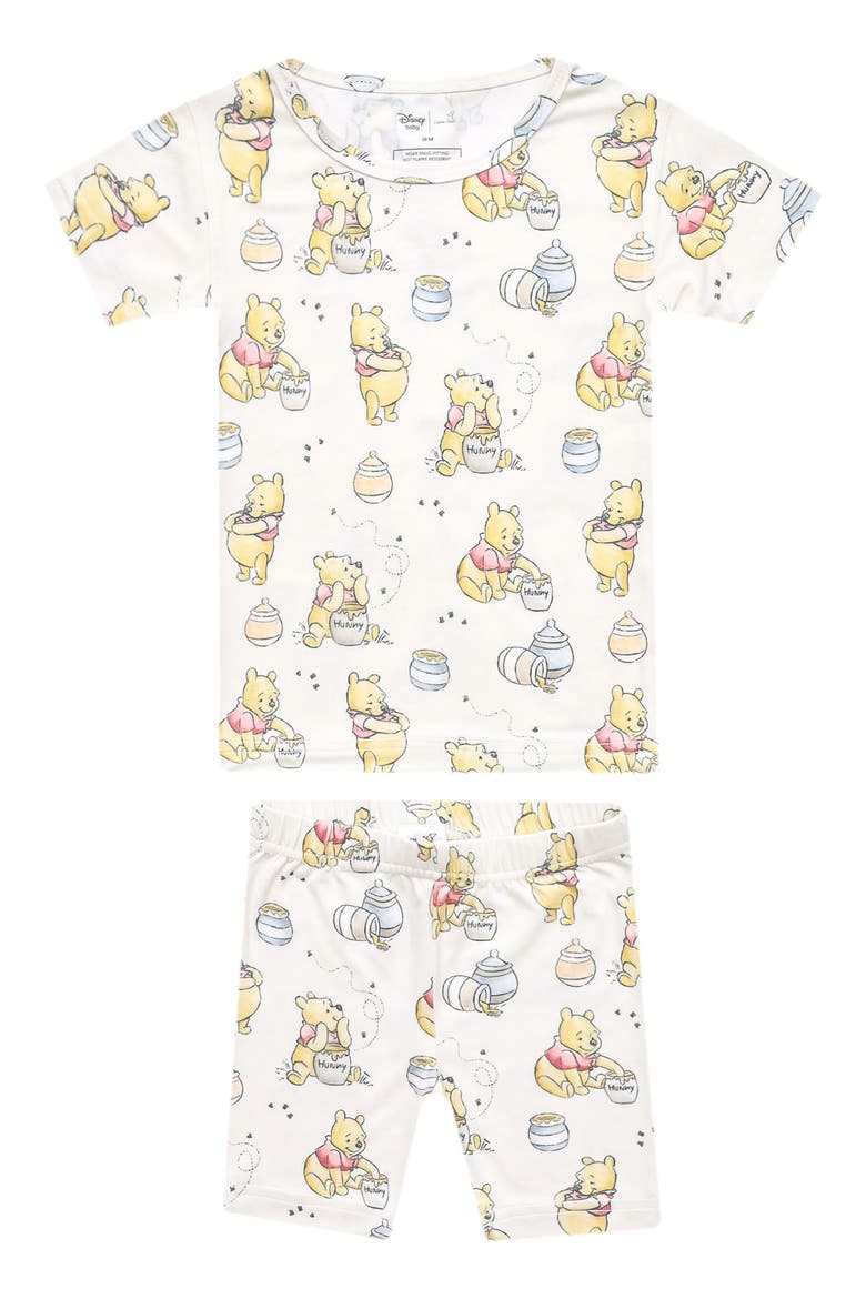 Hunny Winnie the Pooh Fitted Two-Piece Short Pajamas, Main, color, HUNNY