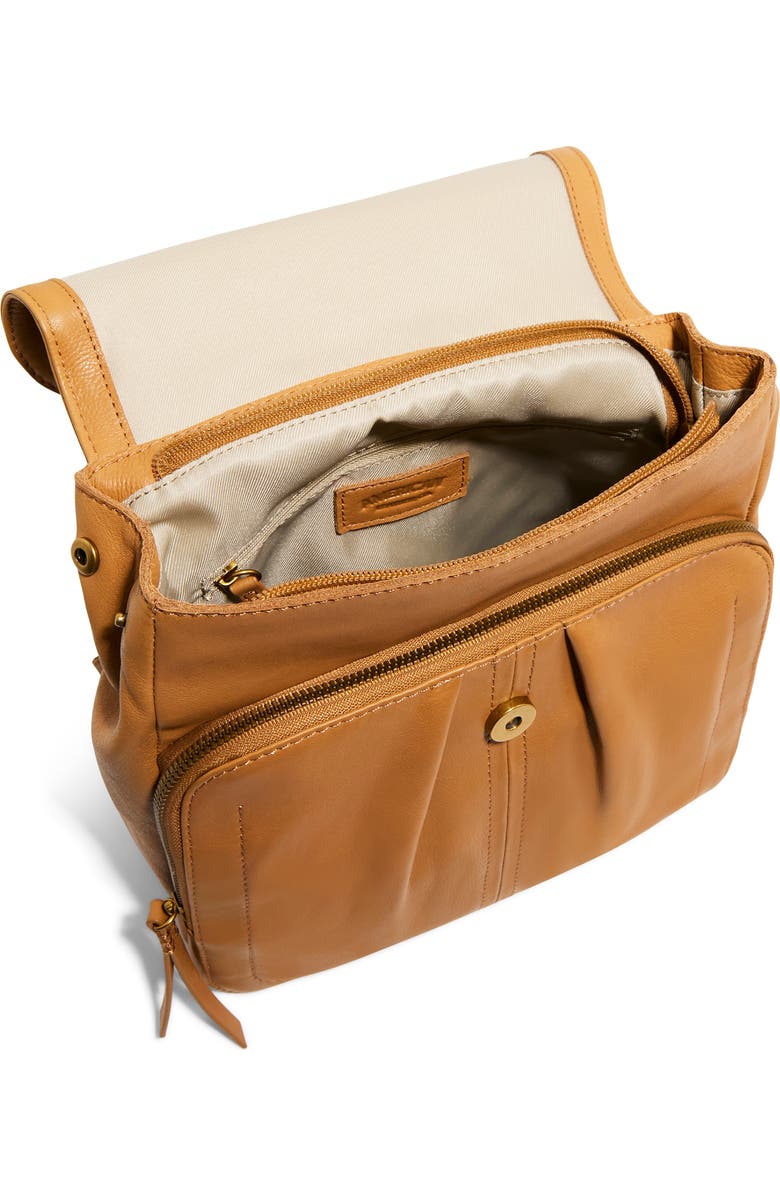 AMERICAN LEATHER CO. Marino Leather Backpack, Alternate, color, Cafe Latte