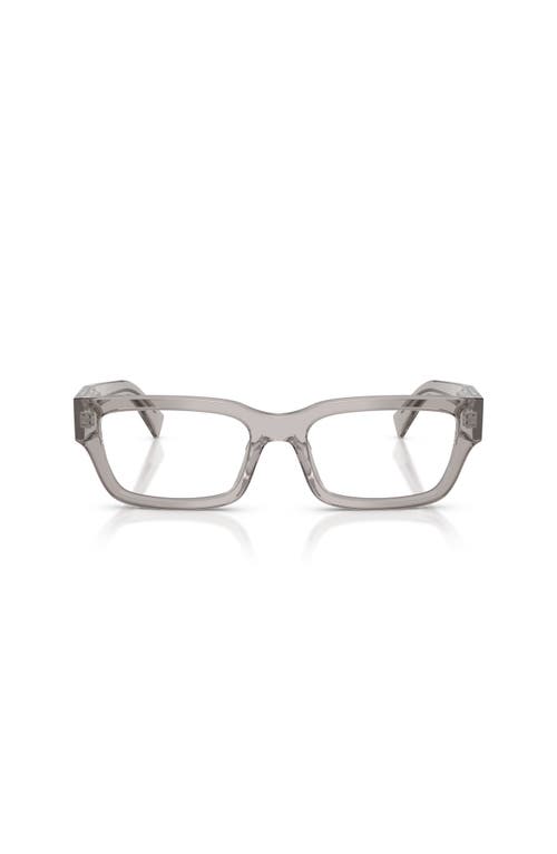 Prada 56mm Rectangle Optical Glasses In Gray