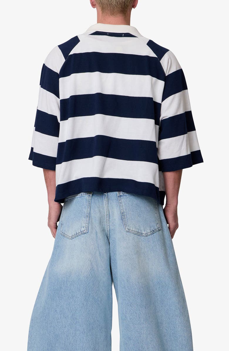 mnml Wide Stripe Boxy Polo, Alternate, color, White/ Navy
