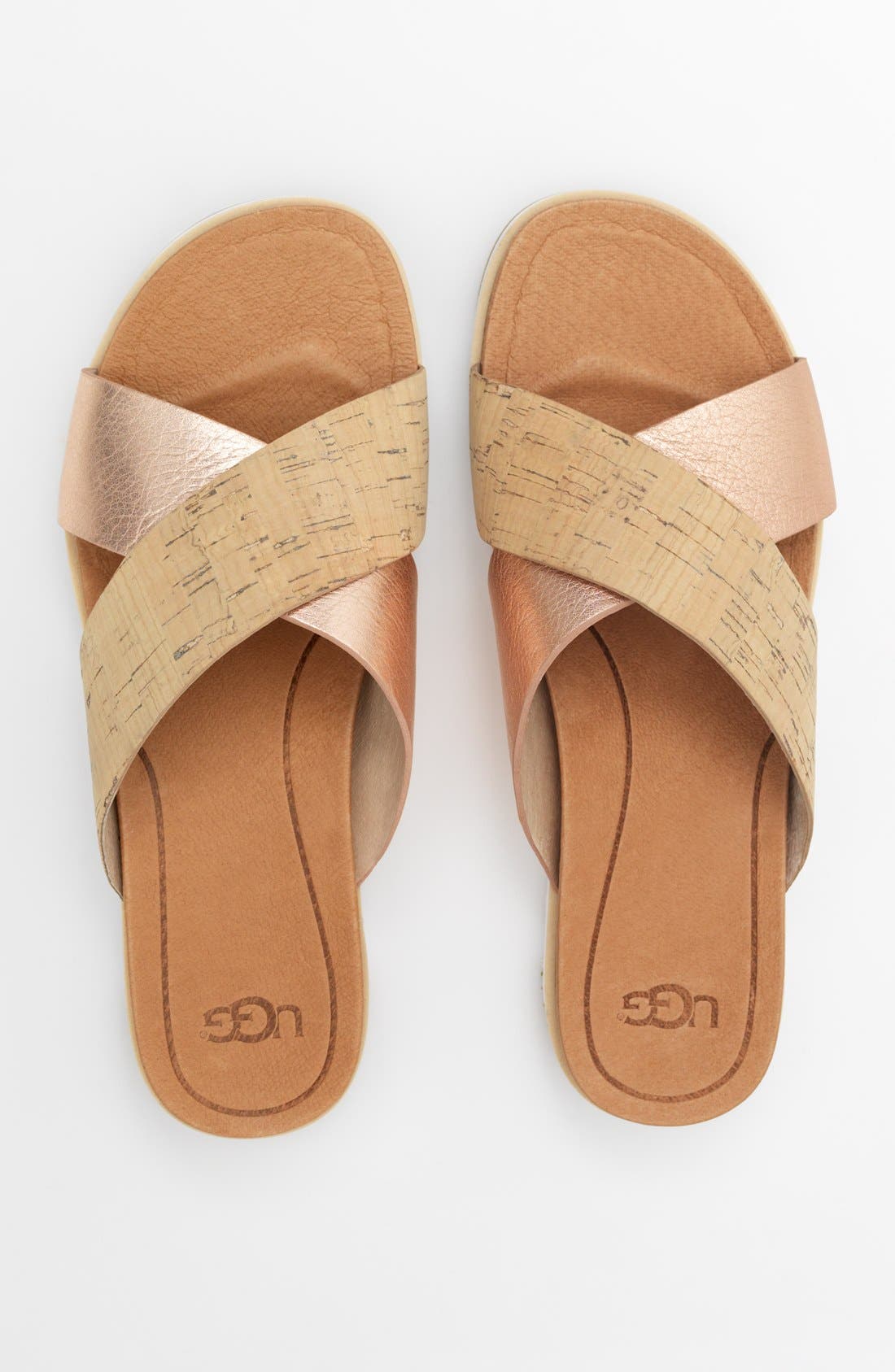 'Kari' Sandal, Alternate, color, SILVER LEATHER