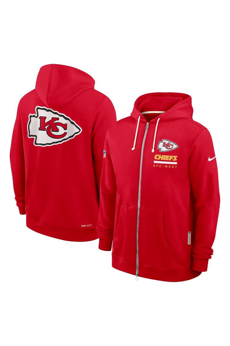 Men's Nike Red Kansas City Chiefs Sideline Standard Issue Utility Player Dri-FIT Full-Zip Hoodie, Alternate, color, Red